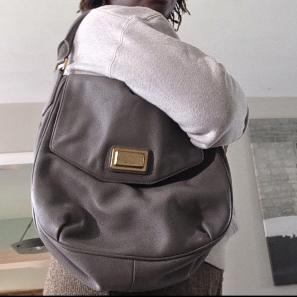 Marc by Marc Jacobs Leather Standard Supply Workwear Crossbody Handbag Taupe - Picture 15 of 15